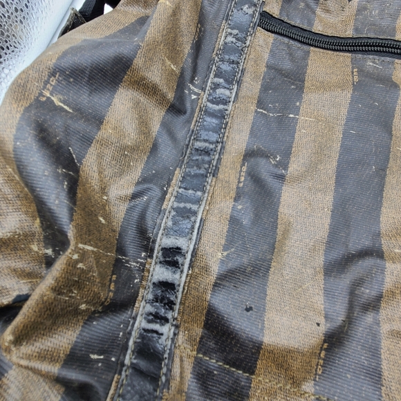 Fendi authentic coated canvas tobacco stripe EXTREME WEAR bag - Picture 9 of 15